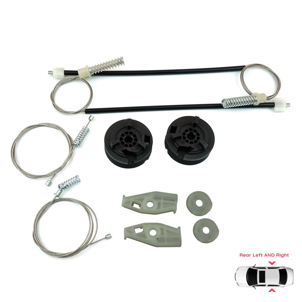 EWR912+EWR913 Window Regulator Repair Kit Rear Left Right for Peugeot 206 CC 2D T16 2000-2008 2-Door Coupe Cabrio 922457 922458