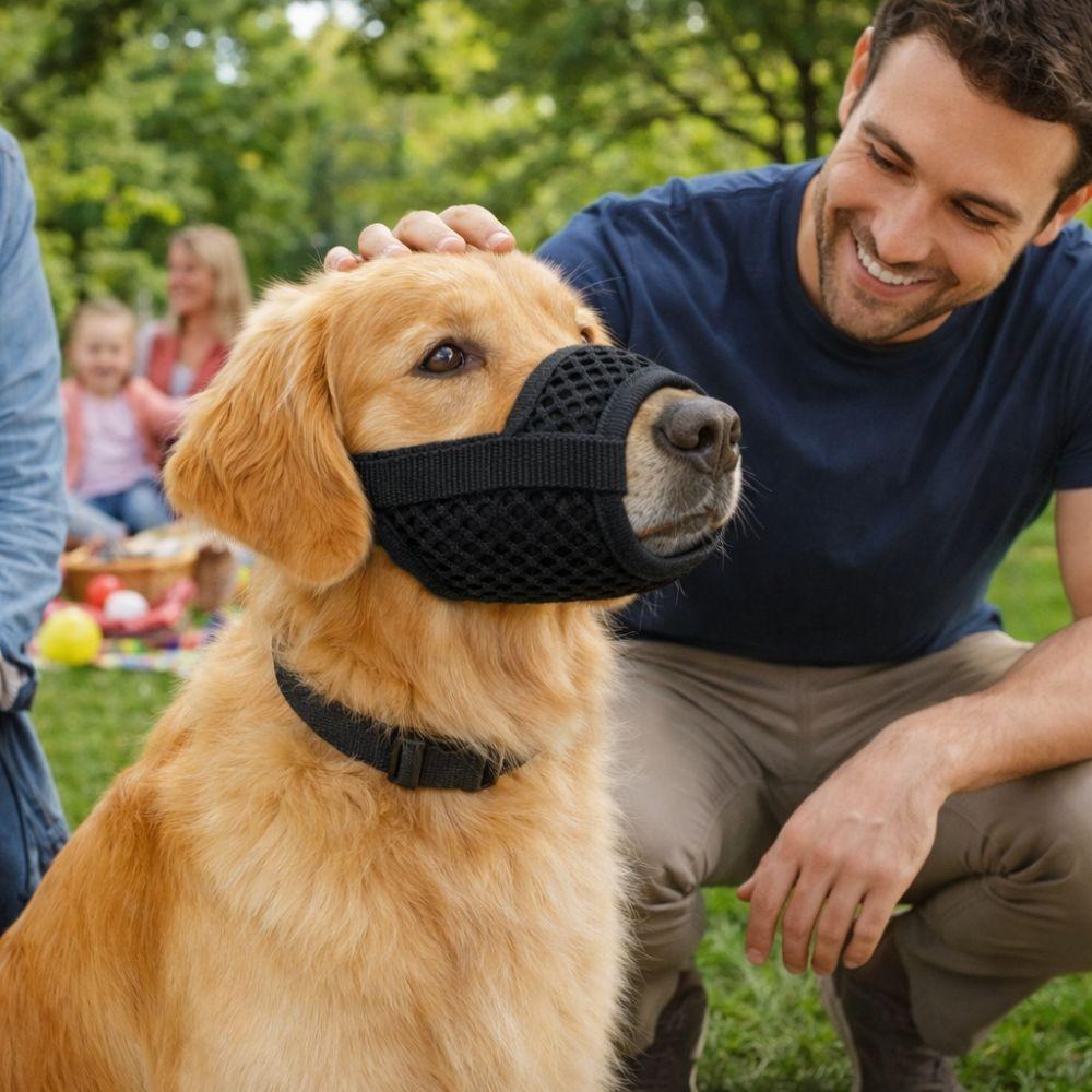 Намордник для собаки из сетки, предотвращающий кусание и лай, мягкий, регулируемый, дышащий, для щенков, для тренировок