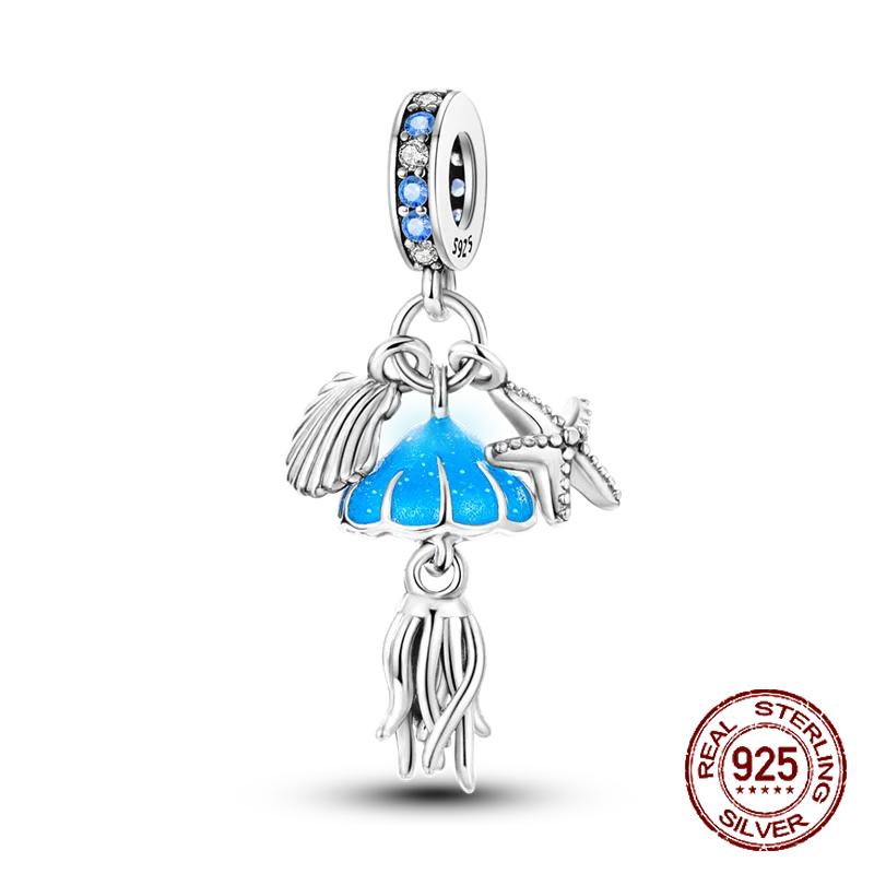 Copper Ocean Theme Turtle Octopus Seashells Charms Beads Fit Original Bracelets Diy Jewelry Making Women