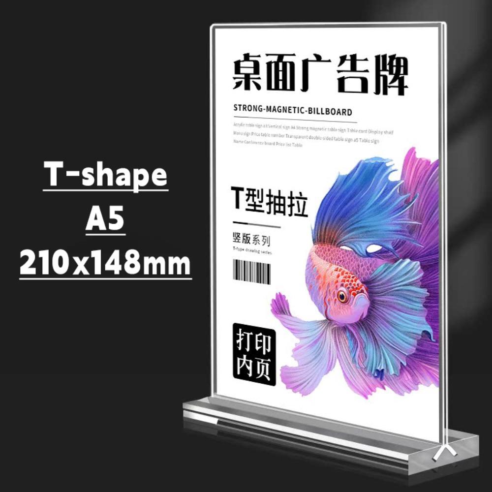 A4/A5/A6 Menu Stand Holder Double Side Clear Ad Frame High Quality Photo Holder  Hotel