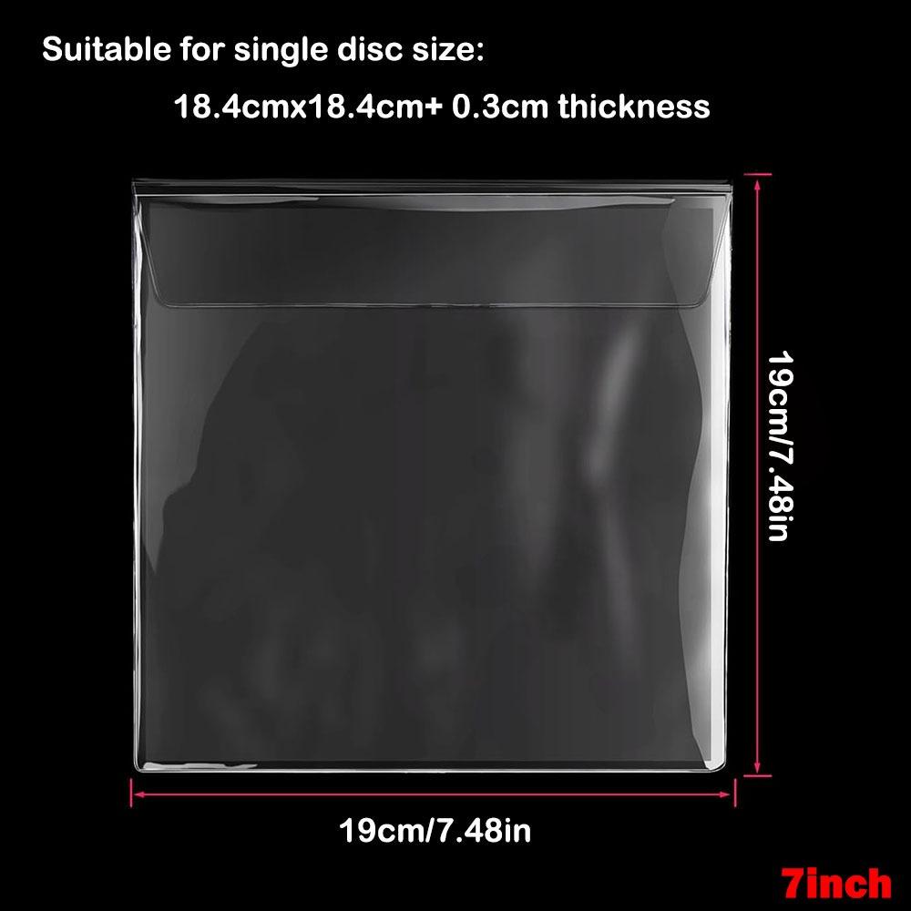 7/10/12 inch Vinyl Records Sleeve Resealable Vinyl Outer Sleeves Useful LP Record Cover  Record