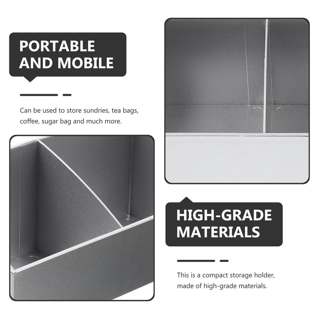 Коробка для хранения чайных пакетиков Премиум Держатель с отделениями Для кухонного шкафа Кофейного уголка Отеля Ресторана Сахарные пакетики