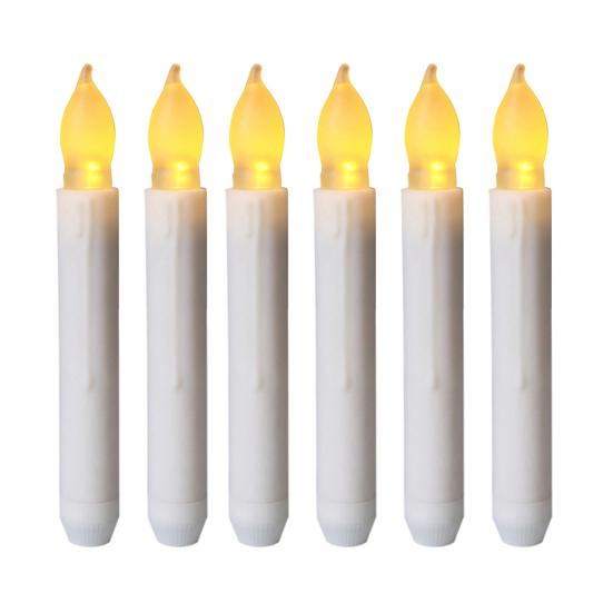 6/12Pcs LED Electronic Candle Battery Operated Flameless Candle Realistic Flickering Flame Holiday Atmosphere Candle
