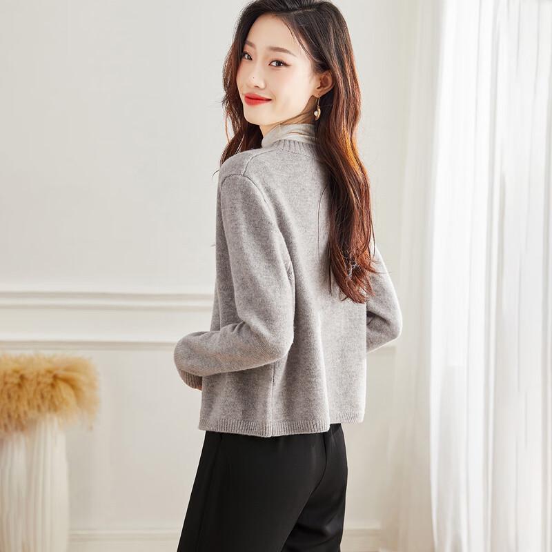 Женский кардиган из 100% шерстяного трикотажа