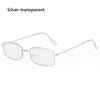 1PC Metal Half Frame Sun Glasses Small Square Women's Sunglasses Vintage Shades Trendy Narrow Hip Hop Eyewear