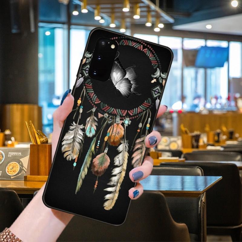 Чехол для телефона «Ловец снов» «Ловец снов» для Samsung Galaxy S6 S7 S8 S9 S10 S21 S22 Plus, ультрамягкий черный чехол для телефона