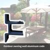 Multipurpose Manual Awning Peplacement Parts Sturdy Aluminum Alloy Materials Wall Mounts for Outdoor Sunshades