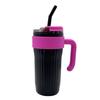 Coffee Mug 860ML 316 Stainless Steel Insulated Water Bottle with Handle and Straw Black