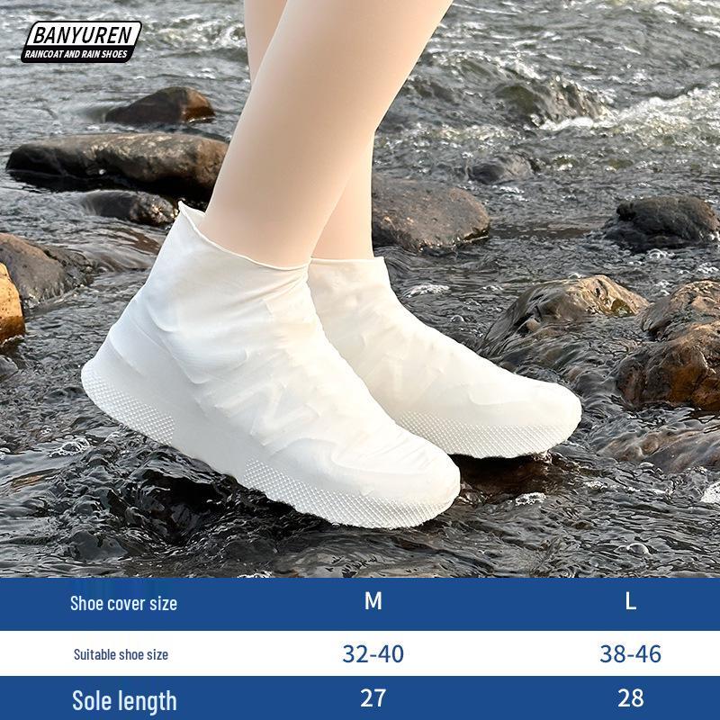 Non-Slip Waterproof Silicone Shoe Covers: Wear-Resistant, Rainproof, Sandproof for Outdoor Use - Unisex
