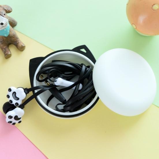 Wired Earphone Cute Comfortable ABS Cat Claw 3.5mm Music Game Sport Earphone Daily Use
