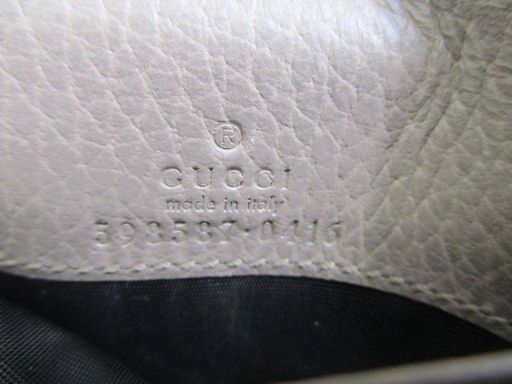 Authentic GUCCI Double G Dusty Pink Leather Bifold Wallet Compact Wallet #a188 Refurbished