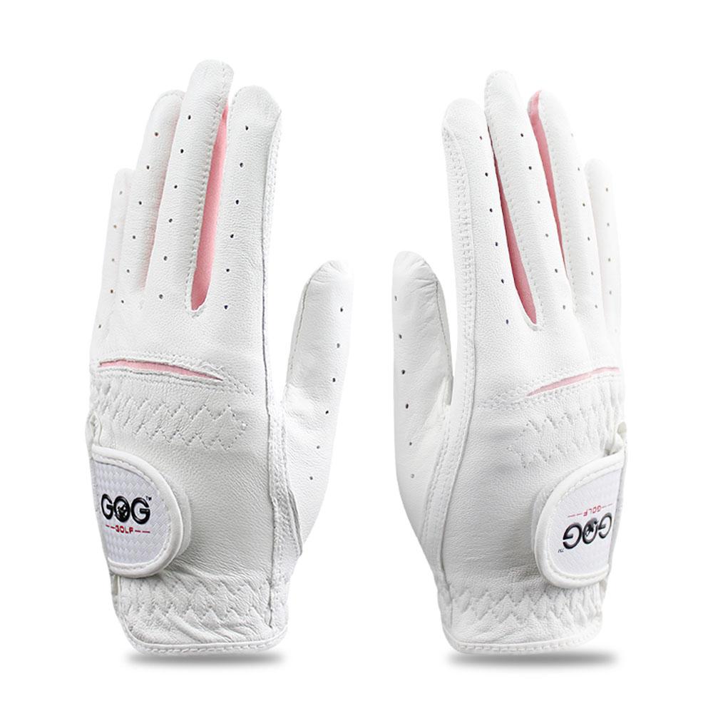 1 Pair Kids Golf Glove Pink Blue Left Hand Right Hand Soft Leather Golf Gloves Custom