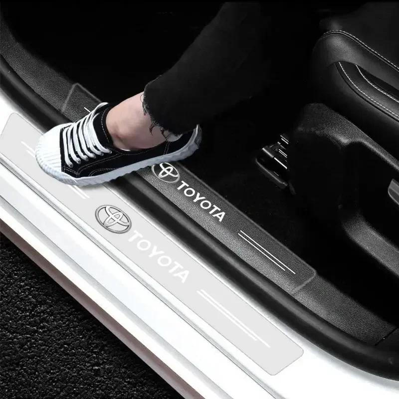 Наклейка на порог автомобиля Защитная пленка от царапин Прозрачная Для Toyota Prado Aqua Hilux Rav4 Camry Prius TRD Venza GR