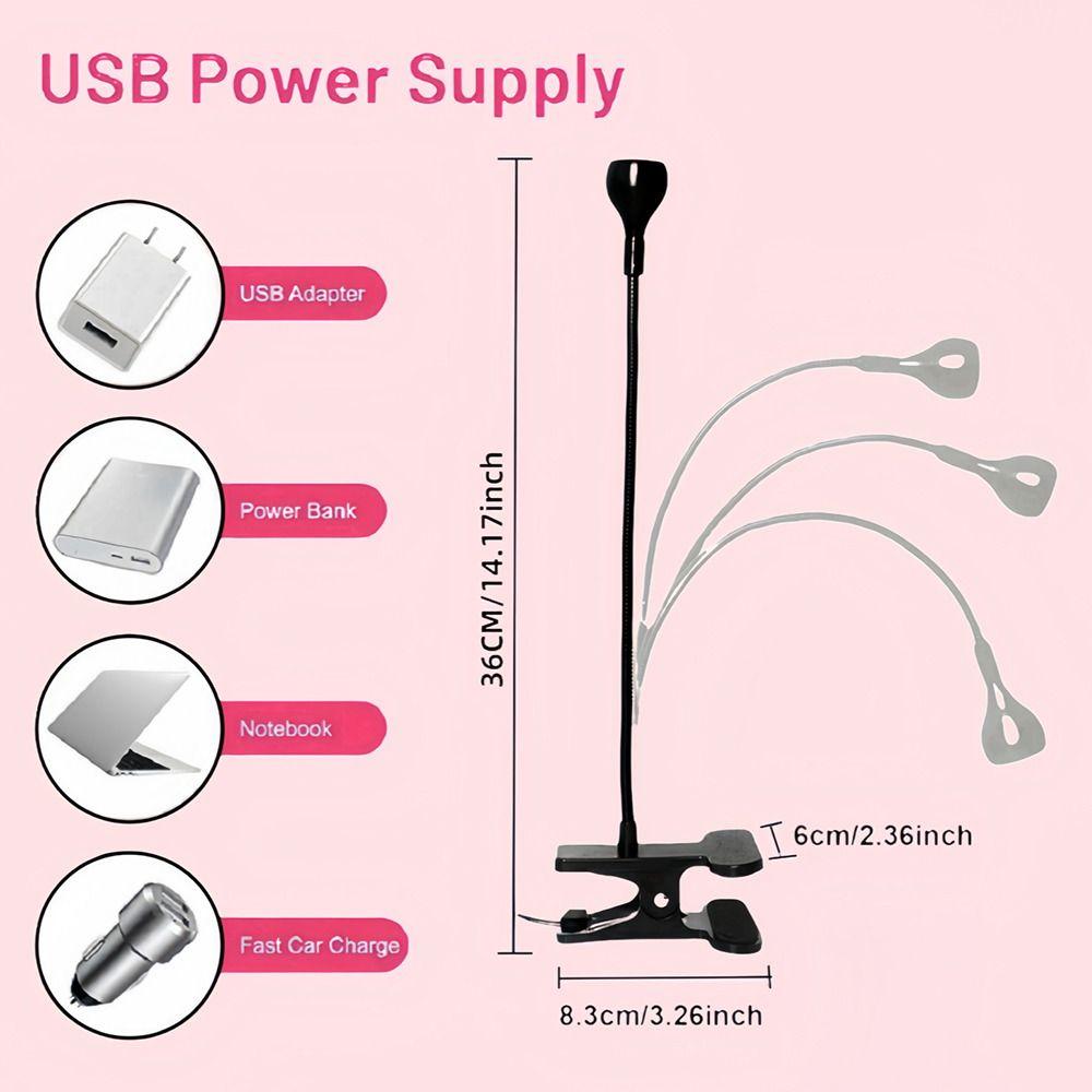 Clip-On UV LED Nail Lamp Foot Pedal Switch Gel Polish Curing Lamp Professional Use