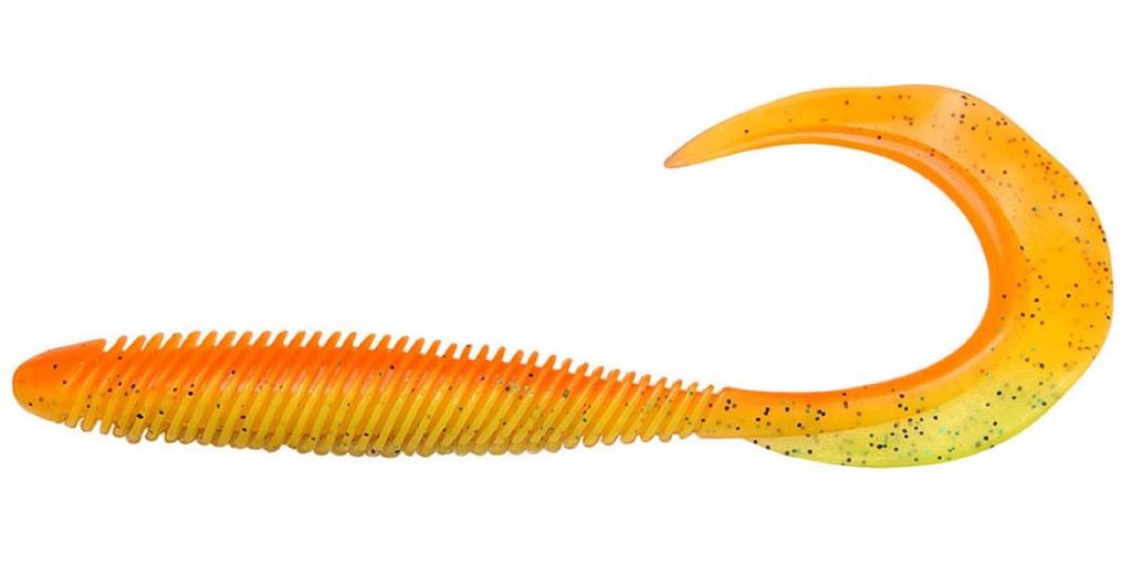 Megabass Мягкая приманка Kemuri Curly 3,5 дюйма, оранжевая задняя часть (0378)