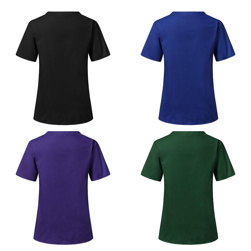 Аксессуары для медсестер для мужчин и женщин, топы с v-образным вырезом и карманами, униформа для кормящих, блузка с короткими рукавами
