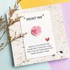 Pocket Hug Card with Gradient Rose for Women Men Mini Pocket Hug Tokens with Greeting Card Inspirational Gifts for Long Distance Relationship