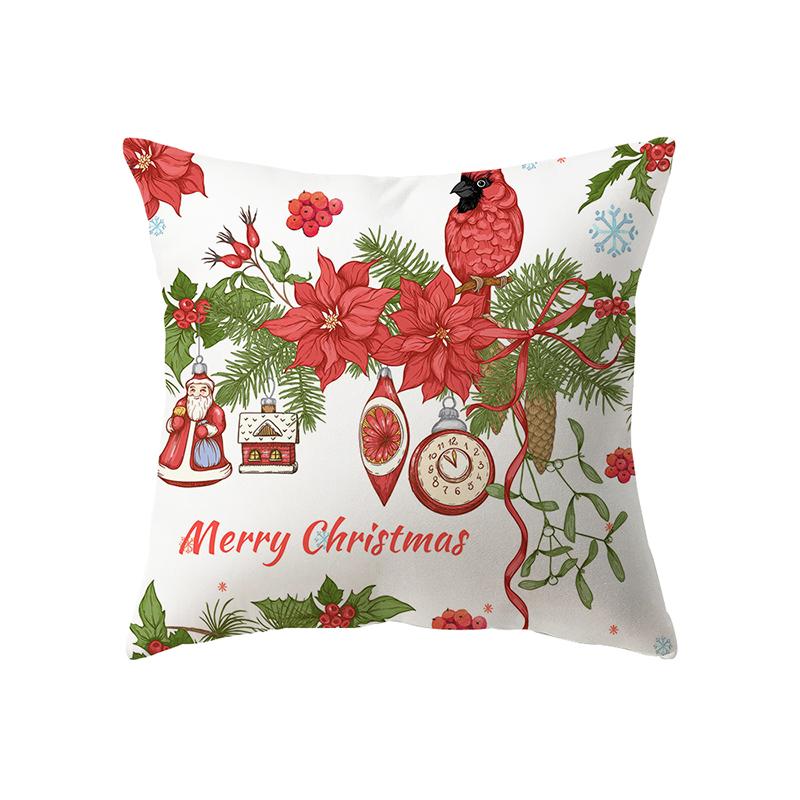 Рождественская тема Санта-Клаус с принтом наволочка для дома, гостиной, украшения дивана, полиэстеровая подушка, наволочка