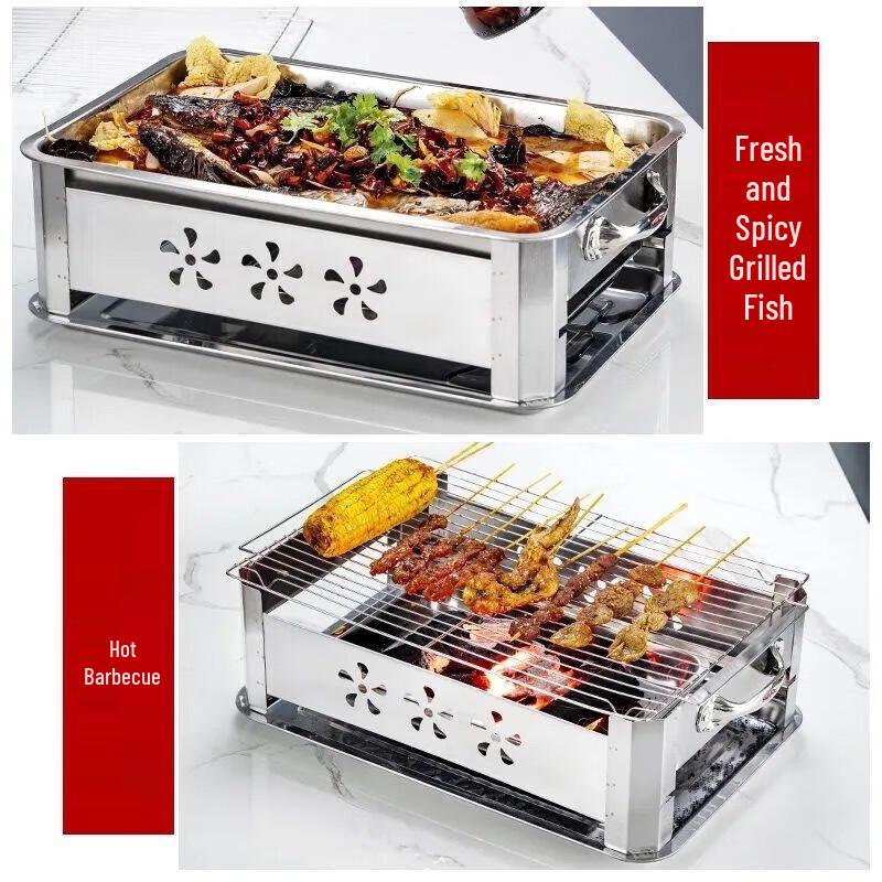 Shimao Pull-Out Charcoal BBQ Grill