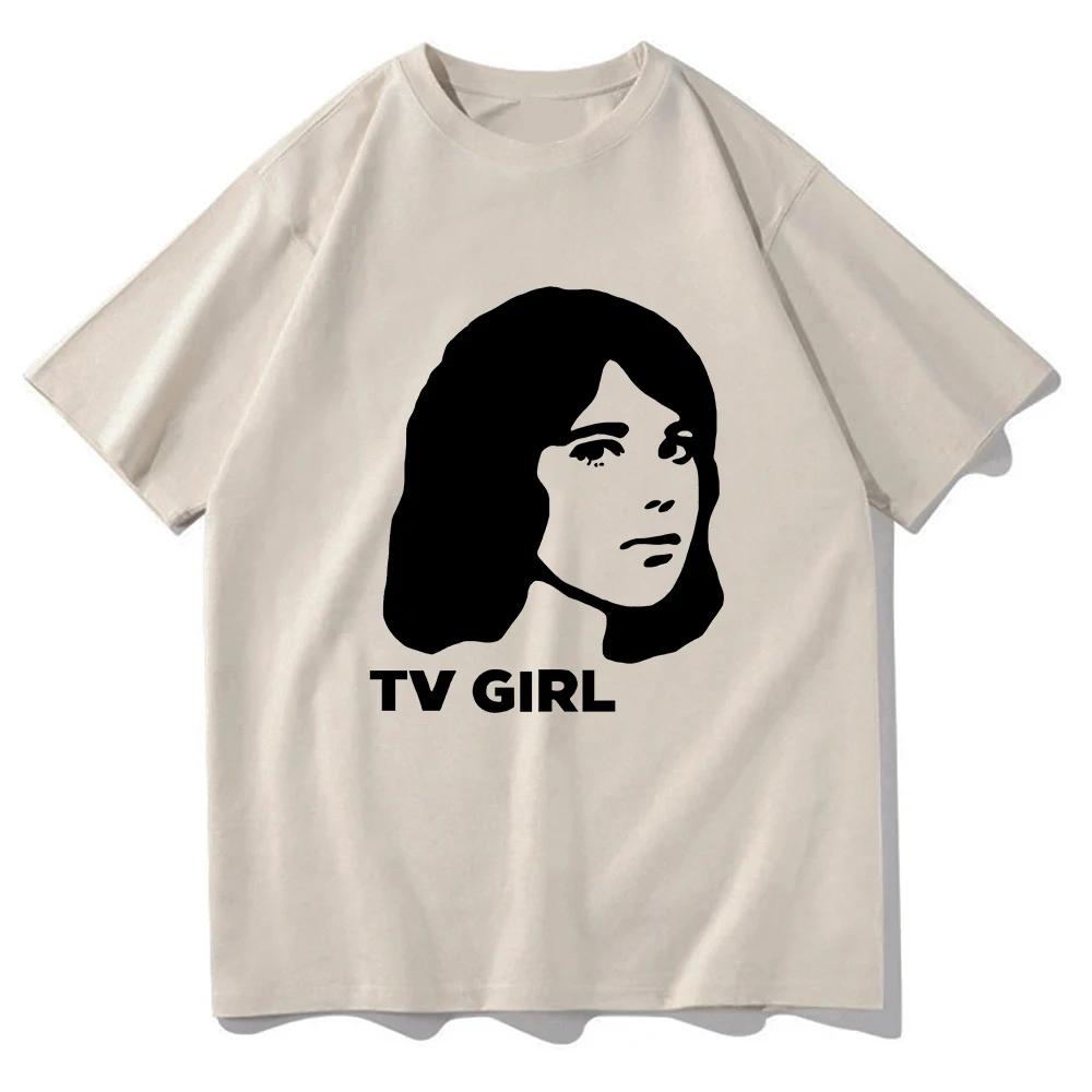 Summer Men's TV GIRL Band Printed T-shirt, 100% Pure Cotton Cartoon Harajuku Comfortable Clothing Top