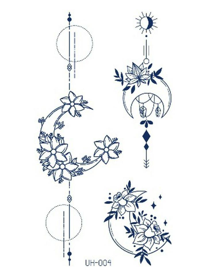 Водостойкие полуперманентные татуировки-наклейки на травяной основе для мужчин и женщин