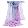 Summer New Silk Scarf Women's Butterfly Women's Chiffon Long Silk Scarf Flower Scarf