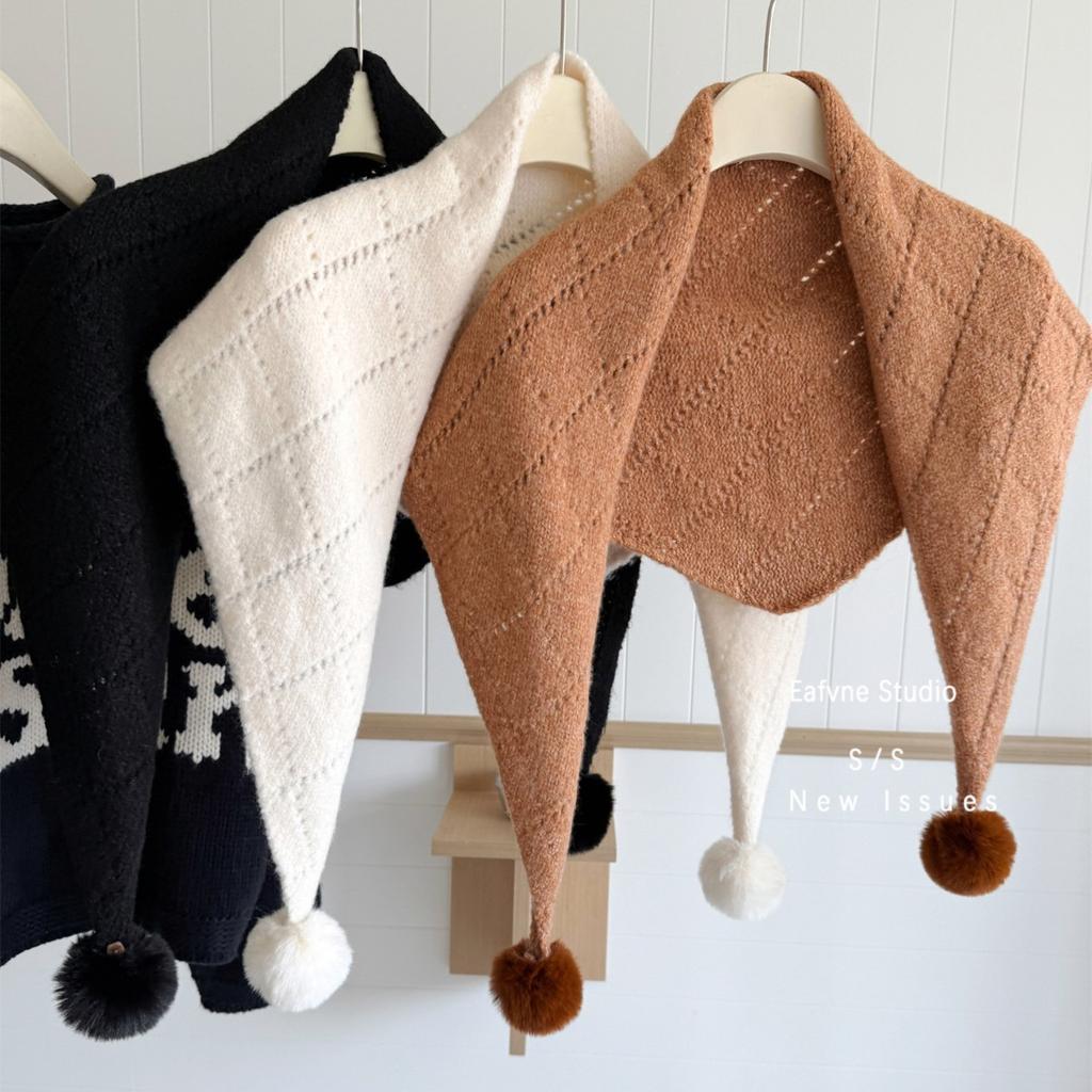 A New Triangular Scarf for Women A Versatile Pilling and A Student Knitted Woolen Scarf Shawl for Warmth