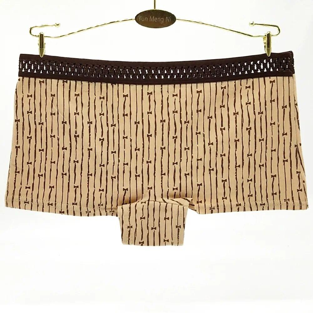 Boxer for Woman Cotton Sexy Panties Kawaii Ladies Boyshort ButterflyPrint Underwear Briefs Bow Girls Knickers 6 Pcs/Lot