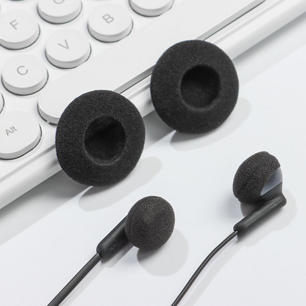 10pcs Durable Ear Pads Headphones Earphone Sponge Black Soft Foam Headset Cushion