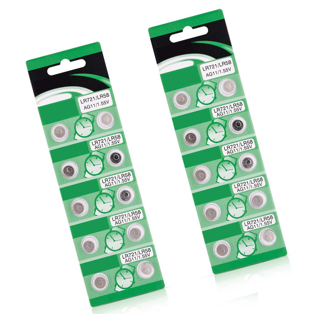 10/20 шт. батарейки AG11 LR721 таблеточного типа, долговечный источник питания для маломощных устройств, таких как игрушки и пульты дистанционного управления
