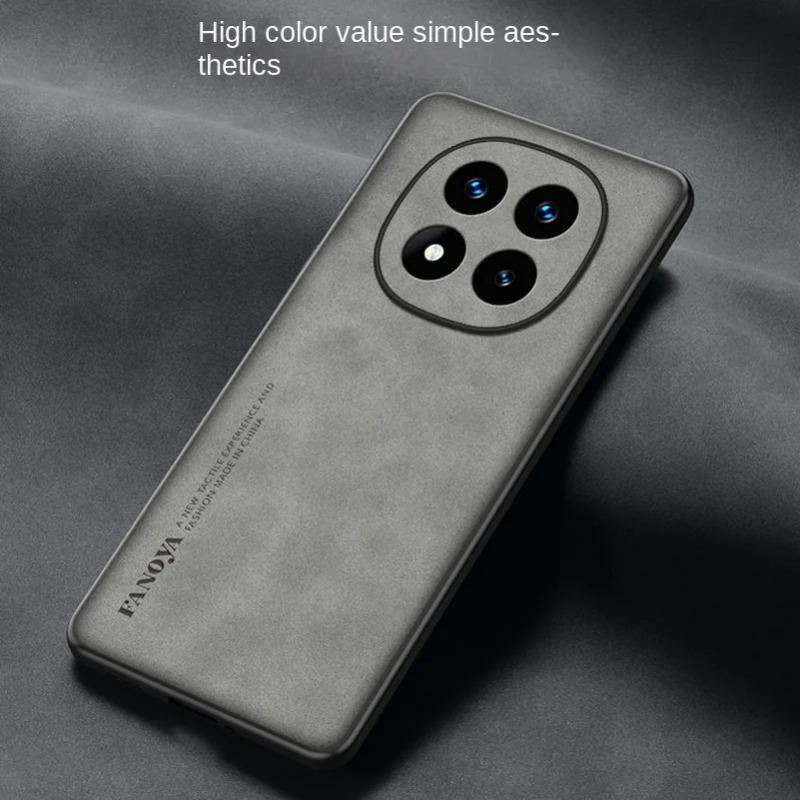 Простой кожаный удобный замшевый чехол для Xiaomi Redmi Note 14 Pro + Note14 Note 13 Pro + 12 Pro 11 10 Мягкий защитный чехол для объектива