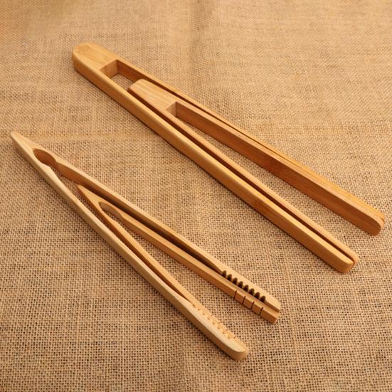 Bamboo Toast Tongs for Cooking Food Clips Bacon Bread Tongs Kitchen Tongs