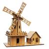 Бамбуковый 3D Деревянный Пазл Вилла Дом Ветряная Мельница Сделай Сам Модель Колесо Обозрения Монтессори Подарки
