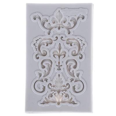 Винтажная рельефная рамка силиконовая форма прокрутка помадка формы инструменты для украшения торта