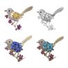 Chinese Style Brooch Pin Sparkling Rhinestones Magpies Bird Shape Lapel Pin Suit Coat Dress Jewelry Gift