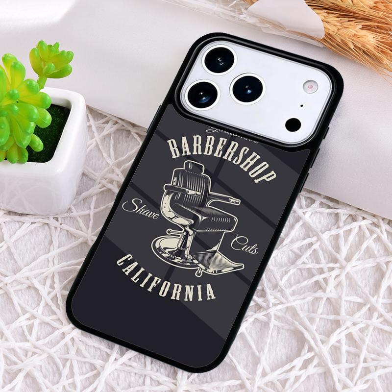 Смешной Винтажный Классический Чехол для Телефона iPhone 17 Air 16 15 11 12 14 13 Pro Max с Дизайном Парикмахера Ретро Ударопрочный Чехол