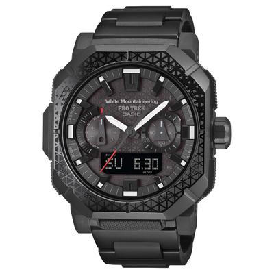 Casio Pro Trek Climber Line Белый Коллаборационная модель На солнечной батарее Сапфировое стекло Черный Часы для альпинизма®, Радиоуправляемые часы, Экологичные материалы,