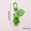 Cute Flocked Frog Keychain Pendant - Creative and Decorative Accessory