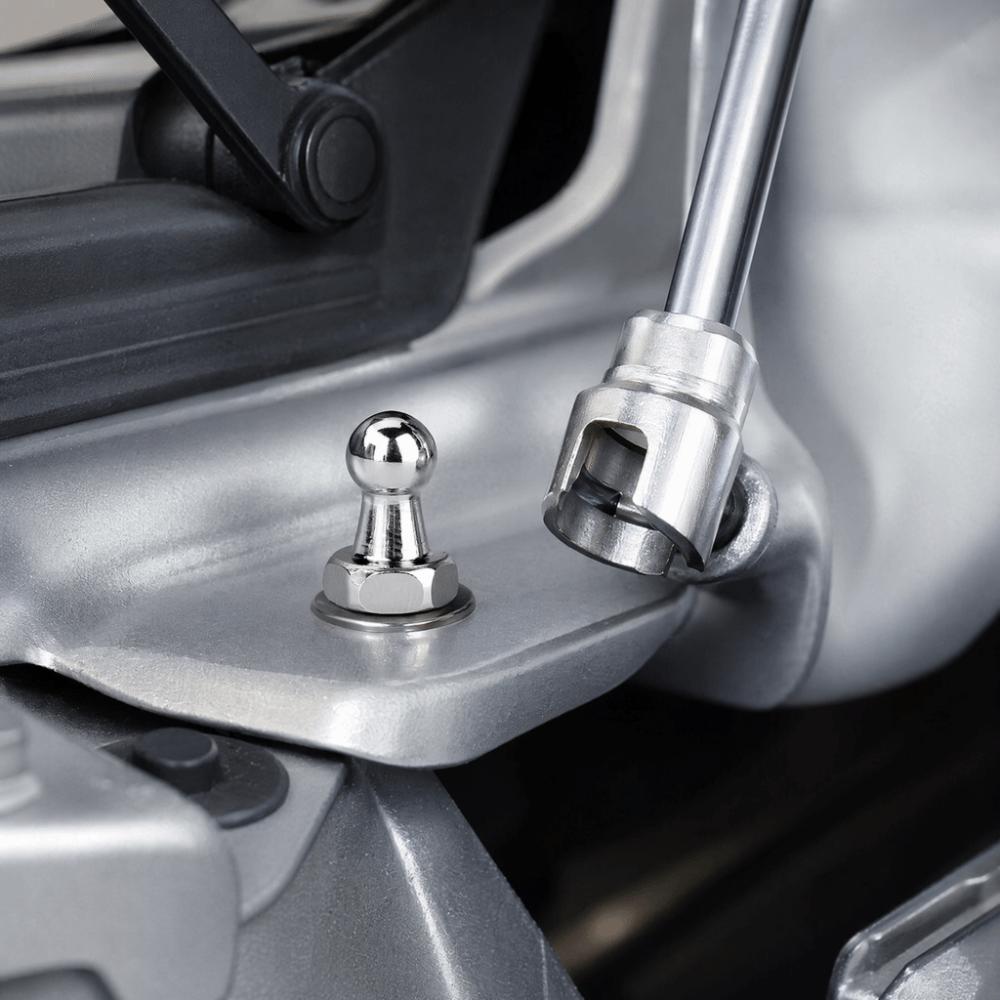 2PCS Silver Ball Head Screw 10mm Gas Spring Connector Fitting Universal For All Car Gas Struts