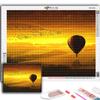 Popular 5D Diy Cross Stitch Hot Air Balloon Painting Full Drill Cross-Stitch Crafts Kit Wall Sticker Home Decor