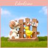 Cartoon Cute Fence Duck Dog Mini Model Ornament For Home And Garden Decoration