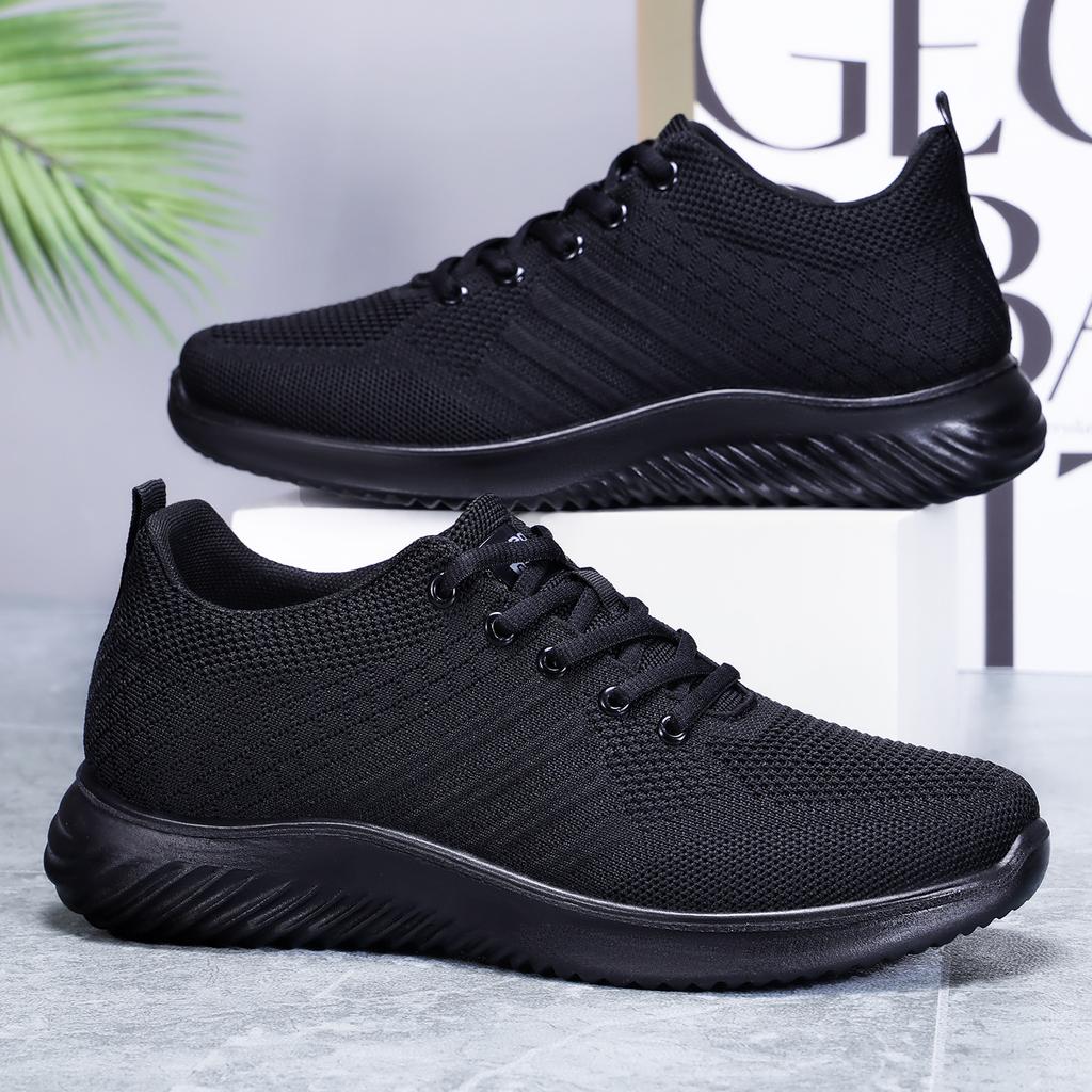 Men's Shoes Sports Shoes Summer New Soft-soled Breathable Work Shoes Casual Mesh Men's Running Shoes Trendy Shoes Versatile Board Shoes