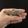 Asian Arowana Brass Figurines Marine Organisms Desk Decoration Dragon Fish Tea Pet Copper Handicrafts Collectibles