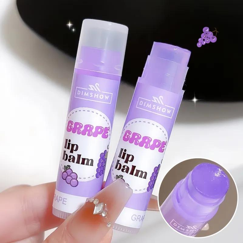 Фруктовый бальзам для губ Зимний увлажняющий крем Масло для губ Стойкий прозрачный натуральный виноградно-клубничный желе Помада Уход за губами Макияж