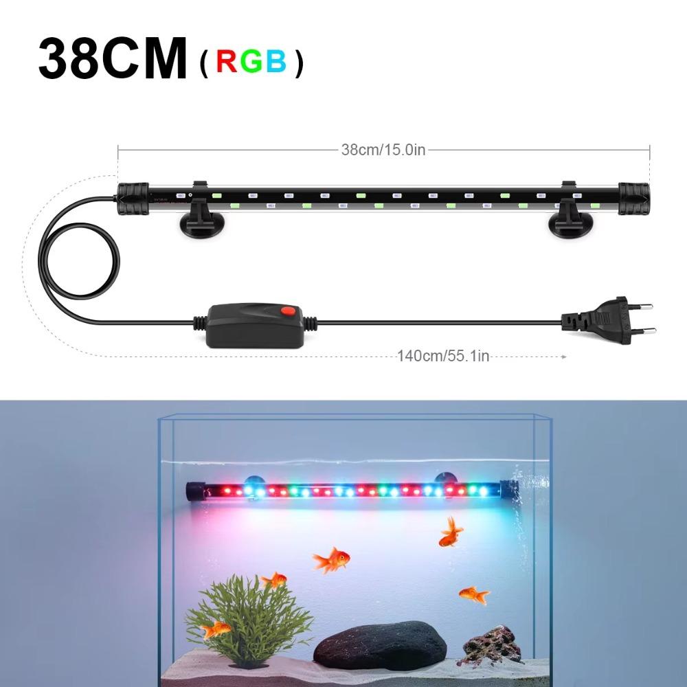220 В Светодиодное освещение для аквариума 18-48 см Лампа для выращивания растений Новая световая трубка Декор для аквариума