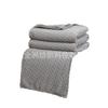 Solid Color Plush Throw Blanket Sofa Bed Office Nap Lightweight Warm All Season Cotton Feel Soft Modern Minimalist Design