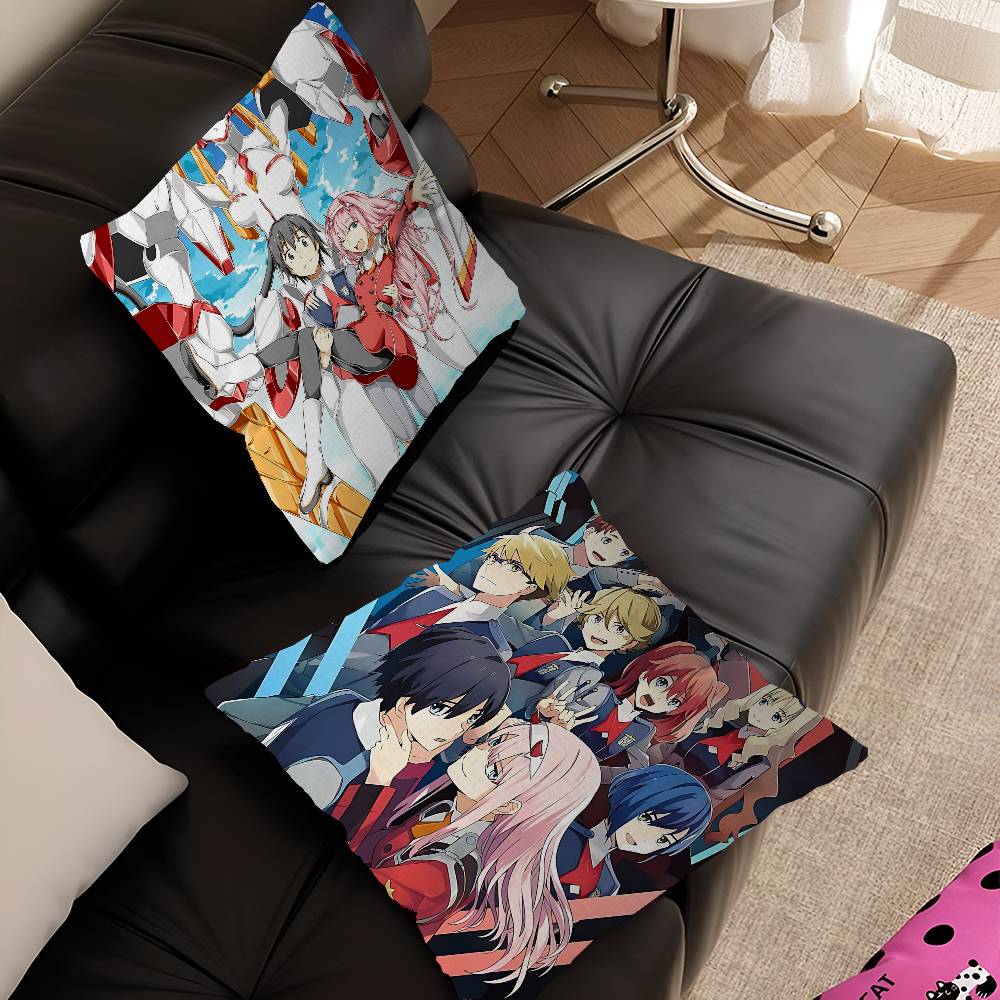Чехол на подушку с персонажами из мультфильма Darling In The Franxx Для спальни, комнаты и дивана в гостиной Декоративный чехол на подушку