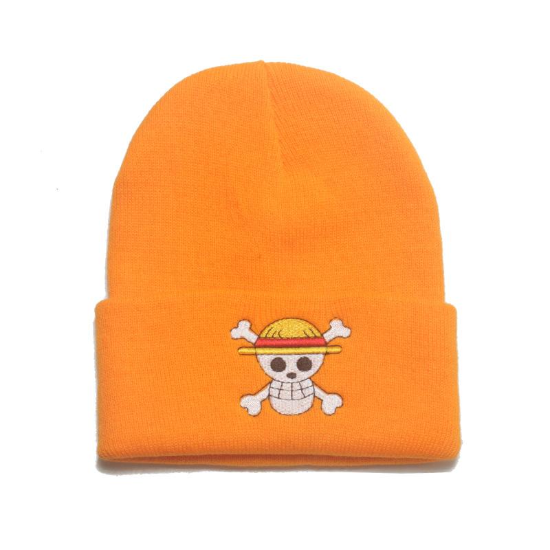 Шапка-бини ONE PIECE японская холодная шапка хип-хоп лыжная шапка пуловер теплая шапка мультяшная голова призрака вязаная шапка анимация