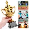 Золотой пластиковый трофей Трофей для баскетбола и футбола с крышкой Трофей для спортивных соревнований Награда победителям Трофей для победителя Дети Взрослые
