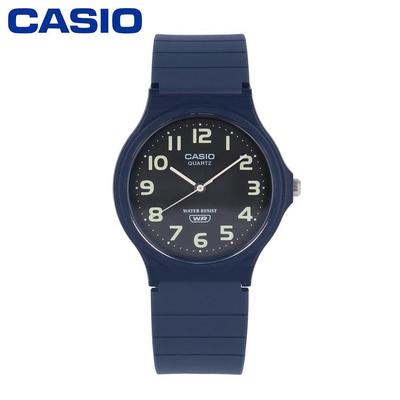CASIO Кварцевые MQ-24UC-2B Тонкие легкие аналоговые земляного цвета Черные темно-синие наручные часы для мужчин / MQ-24UC MQ-24